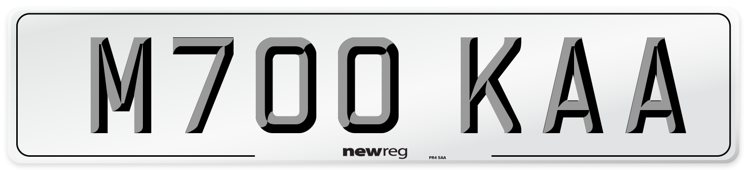 M700 KAA Number Plate from New Reg